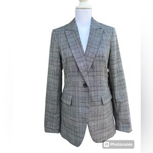 Banana Republic Downtown Plaid Blazer